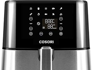 COSORI Air Fryer (100 Recipes, Rack, 11 Functions) Large Oilless Oven Preheat/Alarm Reminder, 5.8QT, Stainless steel silver $177.66 (Reg $223.53)