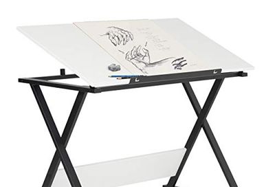 SD Studio Designs 13353 Axiom Modern Art, Drawing, Crafting, Drafting, 42-Inch Wide MDF Adjustable Angle Top Table in Charcoal/White, W x 24" D x 30" H $152 (Reg $197.32)