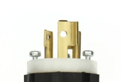 Leviton 4570-C 15 Amp, 250 Volt, NEMA L6-15P, 2P, 3W, Locking Plug, Industrial Grade, Grounding - Black-White $17.19 (Reg $26.07)