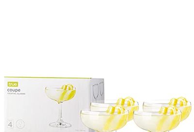 True Coupe Glasses Martini Daiquiri Manhattan Cocktail Barware Glass, 7 oz, Set of 4 $30.81 (Reg $32.27)