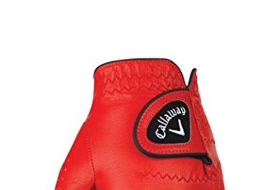 Callaway Golf Men's OptiColor Leather Glove, Red, Medium/Large, Worn on Left Hand $16.64 (Reg $27.99)