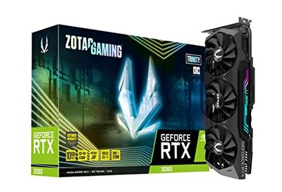 ZOTAC Gaming GeForce RTX™ 3080 Trinity OC LHR 10GB GDDR6X 320-bit 19 Gbps PCIE 4.0 Gaming Graphics Card, IceStorm 2.0 Advanced Cooling, Spectra 2.0 RGB Lighting, ZT-A30800J-10PLHR $1107.99 (Reg $1287.48)