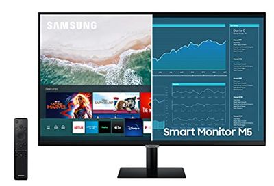Samsung M5 Series 27-Inch FHD 1080p Smart Monitor and Streaming TV (Tuner-Free), Apple Airplay, Bluetooth, Built-in Speakers, Office 365, Remote Included (LS27AM500NNXZA) $228 (Reg $298.00)