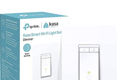Kasa Smart Single Pole Dimmer Switch by TP-Link (HS220) - Neutral Wire and 2.4GHz Wi-Fi Connection Required, Dimmer Light Switch for LED Lights, Works with Alexa and Google Home, UL Certified, 1-Pack $24.98 (Reg $29.99)