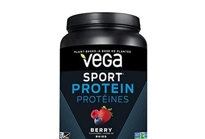 Vega Sport Premium Protein, Berry (19 Servings, 801g) - Plant-Based Vegan Protein Powder, BCAAs, Amino Acid, Tart Cherry, Non Whey, Keto-Friendly, Gluten Free, Non GMO $34.39 (Reg $42.99)
