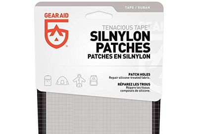 GEAR AID Tenacious Tape Silnylon Patches for Silicone Tent and Tarp Repair, 3” x 5” $10.99 (Reg $20.32)
