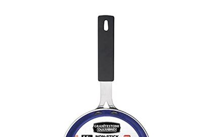 Granitestone Blue Mini Nonstick Egg & Omelet Pan – 5.5” Single Serve Frying Pan/Skillet, Diamond Infused, Multipurpose Pan Designed for Eggs, Omelets, Pancakes, Rubber Handle, Dishwasher Safe $10.86 (Reg $22.99)
