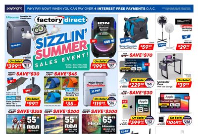 Factory Direct Flyer May 25 to 31