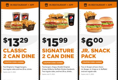 Harvey’s Canada New Digital Coupons, Valid until July 31