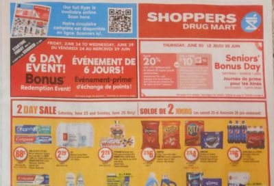 Shoppers Drug Mart Canada: 6 Day Bonus Redemption June 24th – 29th