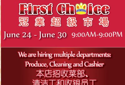 First Choice Supermarket Flyer June 24 to 30