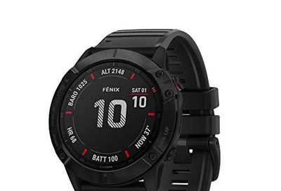 Garmin Fenix 6X Pro, Premium Multisport GPS Watch, Features Mapping, Music, Grade-Adjusted Pace Guidance and Pulse Ox Sensors, Black $639.99 (Reg $959.99)