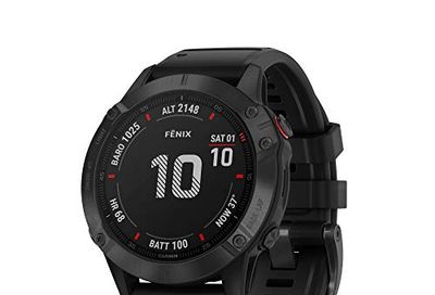Garmin Fenix 6 Pro, Premium Multisport GPS Watch, Features Mapping, Music, Grade-Adjusted Pace Guidance and Pulse Ox Sensors, Black $499.99 (Reg $879.99)