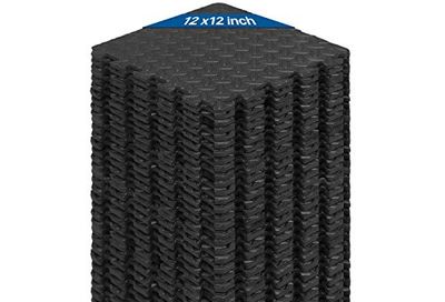 Yes4All Interlocking Exercise Foam Mats with Border – Interlocking Floor Mats for Gym Equipment – Eva Interlocking Floor Tiles - 36 Square Feet (36 Tiles) - Black $61.99 (Reg $64.98)