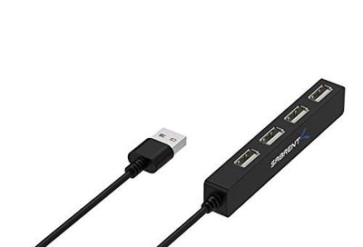 Sabrent 4 Port Portable USB 2.0 Hub (9.5" cable) for Ultra Book, MacBook Air, Windows 8 Tablet PC (HB-MCRM) $9.34 (Reg $16.99)