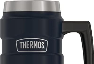 Thermos King Stainless Steel 16 Ounce Travel Mug, Matte Blue, 470ml $23.99 (Reg $29.99)