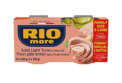 Rio Mare - Solid Light Tuna in Olive Oil, Canned Tuna, High in Protein, 160g 2 Count, Family Size $5.34 (Reg $7.94)