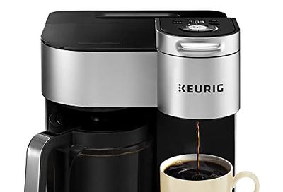 Keurig K-Duo Special Edition Coffee Maker, Single Serve and 12-Cup Drip Coffee Brewer, Compatible with K-Cup Pods and Ground Coffee, Silver $199.99 (Reg $317.96)