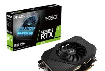 ASUS Phoenix NVIDIA GeForce RTX 3060 V2 Gaming Graphics Card- PCIe 4.0, 12GB GDDR6 memory, HDMI 2.1, DisplayPort 1.4a, Axial-tech Fan Design, Protective Backplate, Dual ball fan bearings, Auto-Extreme $489.99 (Reg $522.99)