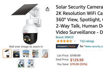 Amazon Canada Deals: Save 35% on Solar Security Camera Wireless Outdoor + 31% on Portable Label Printer + More Offers
