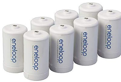 Panasonic BQ-BS1E8SA eneloop D Size Battery Adapters for Use with Ni-MH Rechargeable AA Battery Cells, 8 Pack $24.35 (Reg $31.74)