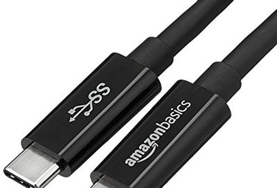 AmazonBasics USB Type-C to USB Type-C 3.1 Gen1 Adapter Charger Cable - 6 Feet (1.8 Meters) - Black $22.4 (Reg $29.70)
