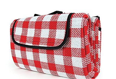 Camco 42803 Picnic Blanket, 51-Inch x 59-Inch, Red/White $11.9 (Reg $16.57)