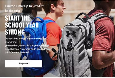 Under Armour Canada Back-to-School Deals: Save up to 25% Off