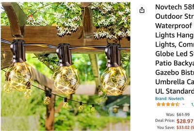 Amazon Canada Deals: Save 53% on Outdoor String Lights + 35% on Bluetooth Outdoor Projector + 67% on Solar Powered Bird Bath Fountain + More Offers