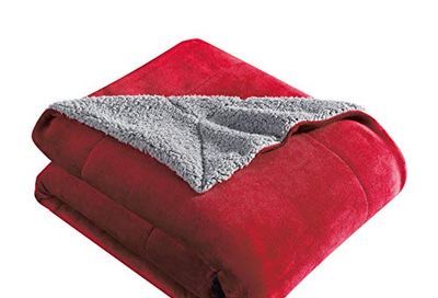 Eddie Bauer Home Signature Solid Ultra Soft Plush Fleece Throw Blanket, 50 x 60, Red, USHSHF1167393 $34.8 (Reg $60.39)