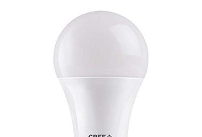 Cree Lighting A19 100W Equivalent LED Bulb, 1600 lumens, Dimmable, Daylight 5000K, 25,000 Hour Rated Life, 90+ CRI | 1-Pack, White - TA19-16050MDFH25-12DE26-1-11 $15.34 (Reg $23.78)