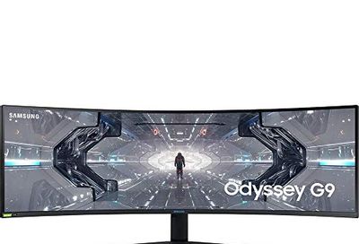 SAMSUNG 49-inch Odyssey G9 Gaming Monitor | QHD, 240hz, 1000R Curved, QLED, NVIDIA G-SYNC & FreeSync | LC49G95TSSNXZA Model $1298 (Reg $1999.99)
