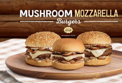 A&W Canada Promotions: Enjoy Mushroom Mozzarella Burgers