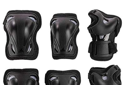 Rollerblade Skate Gear 3 Pack Protective Gear, Knee Pads, Elbow Pads and Wrist Guards, Inline Skating, Multi Sport Protection, Unisex, Black, S $32 (Reg $33.60)