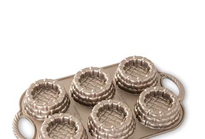 Nordic Ware 54349AMZ Shortcake Baskets Cast Aluminum Cakelet, Six 1/2 Cup, Toffee $43.98 (Reg $51.93)
