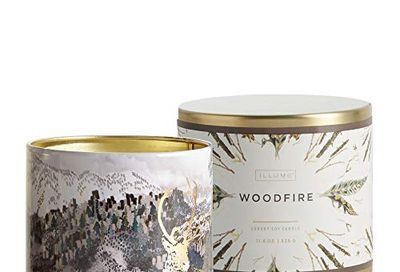ILLUME Woodfire Soy Candle, Vanity Tin, Brown, 11.8 oz. $17.5 (Reg $36.72)
