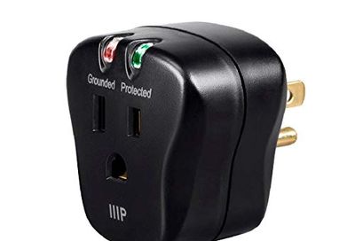 Monoprice 115877 1 Outlet Portable Mini Power Surge Protector Wall Tap - Black | UL Rated 540 Joules with Grounded and Protected Light Indicator $11.63 (Reg $19.17)