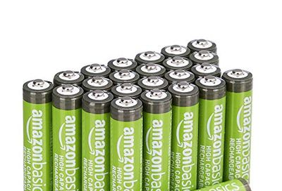 Amazon Basics 24-Pack AAA High-Capacity 850 mAh Rechargeable Batteries, Pre-Charged, Recharge up to 500x $19.32 (Reg $24.70)