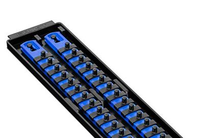 Ernst Manufacturing Socket Boss - Twist-Lock, Premium 2-Rail 1/4-Inch-Drive Socket Organizer, 13-Inch, Blue (8495) $13.16 (Reg $25.11)