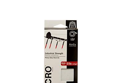 VELCRO Brand - Industrial Strength | Indoor & Outdoor Use | Superior Holding Power on Smooth Surfaces | Size 4ft x 2in | Tape, White $11 (Reg $16.00)