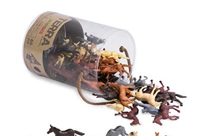 Terra by Battat – Horses 60 pcs – Assorted Miniature Horse Toys for Kids 3+, AN6038Z $8.99 (Reg $10.19)