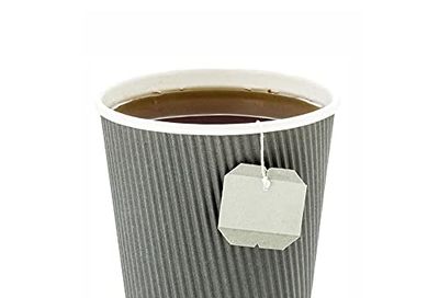 Restaurantware 12 oz Gray Paper Coffee Cup - Ripple Wall - 3 1/2'' x 3 1/2'' x 4 1/4'' - 25 Count Box $19.57 (Reg $28.70)