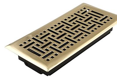 Accord Ventilation AMFRPBB410 Floor Register with Wicker Design, 4" x 10"(Duct Opening Measurements), Polished Brass $18.29 (Reg $19.69)
