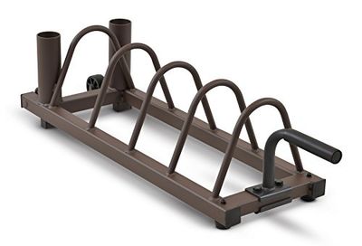 Steelbody Horizontal Plate and Olympic Bar Rack Organizer with Steel Frame and Transport Wheels STB-0130 $79.99 (Reg $99.99)