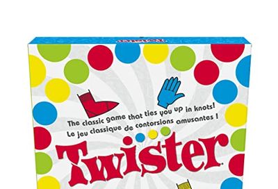 Hasbro Twister Game, Party Game, Classic Board Game for 2 or More Players, Indoor and Outdoor Game for Kids 6 and Up, English and French Bilingual Version $12.49 (Reg $27.99)