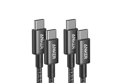 Anker 2 Pack USB-C to USB-C Cable (6 ft), 100W Fast Charging for iPhone 17/16, MacBook Pro, Pixel & More $15.99