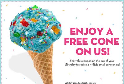 Marble Slab Creamery Canada Birthday Coupon: Enjoy a FREE Cone on Your Birthday