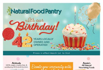 Natural Food Pantry Flyer March 1 to 31