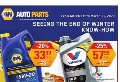 NAPA Auto Parts Flyer March 1 to 31