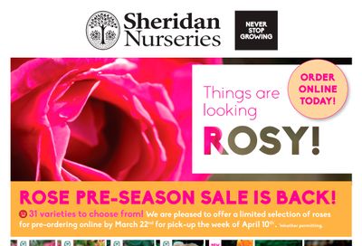 Sheridan Nurseries Flyer March 9 to 22
